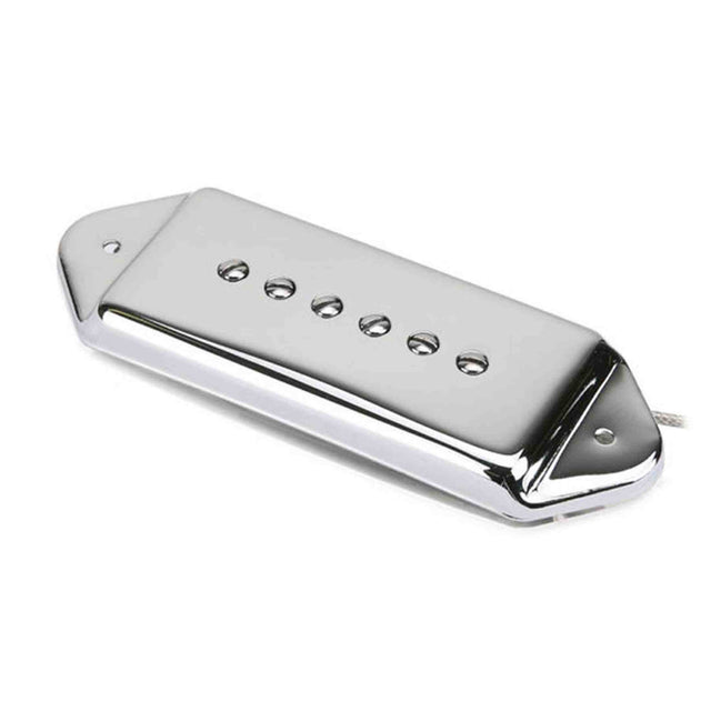 Roswell RP-P90DCRN P90 Single Coil Pickup For Arched Top Guitars - Alnico 5 staafmagneten, hals, chroom