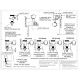 Hipshot HS6K1EL0CST Gitaar tuner upgrade kit, 6 inline Grip-Lock, closed chroom staggered