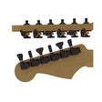 Hipshot HS6K1GL0BST Gitaar tuner upgrade kit, 6 inline Grip-Lock, open zwart staggered