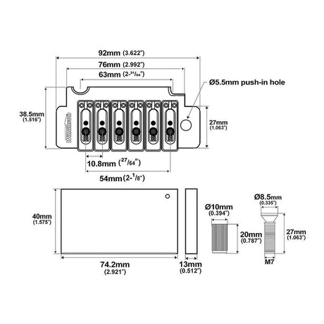 Wilkinson WVS50K/NS Tremolo Systeem - Betrouwbaar & Duurzaam
