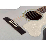Richwood HSJ-55-GS Heritage Series Jumbo Jumbo Massief Bovenblad Akoestische Gitaar zilver metallic Hoogglans