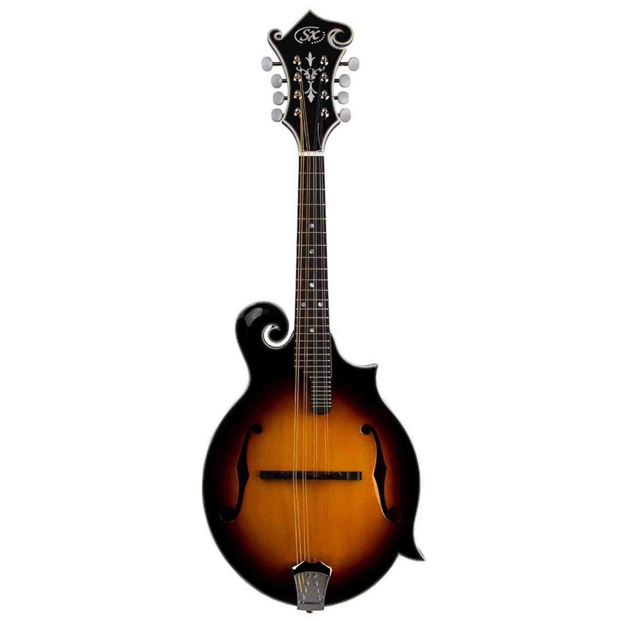 SX SMF860VS F-Style Mandoline – All Solid, Hoogglans Vintage Sunburst & 29 Frets
