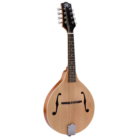 SX SMA600 A-Style Mandoline – Massief Sparren Top, Gevlamd Okoumé & Gigbag