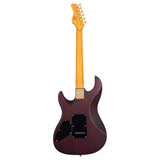 Sire Guitars S10 HSS/NB Swamp ash elektrische gitaar S-stijl, naturel bruine burst, inclusief koffer