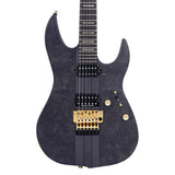 Sire Guitars X10/TBKS Alder + populieren burl neck-through elektrische gitaar, transparant zwart satijn, incl. gigbag