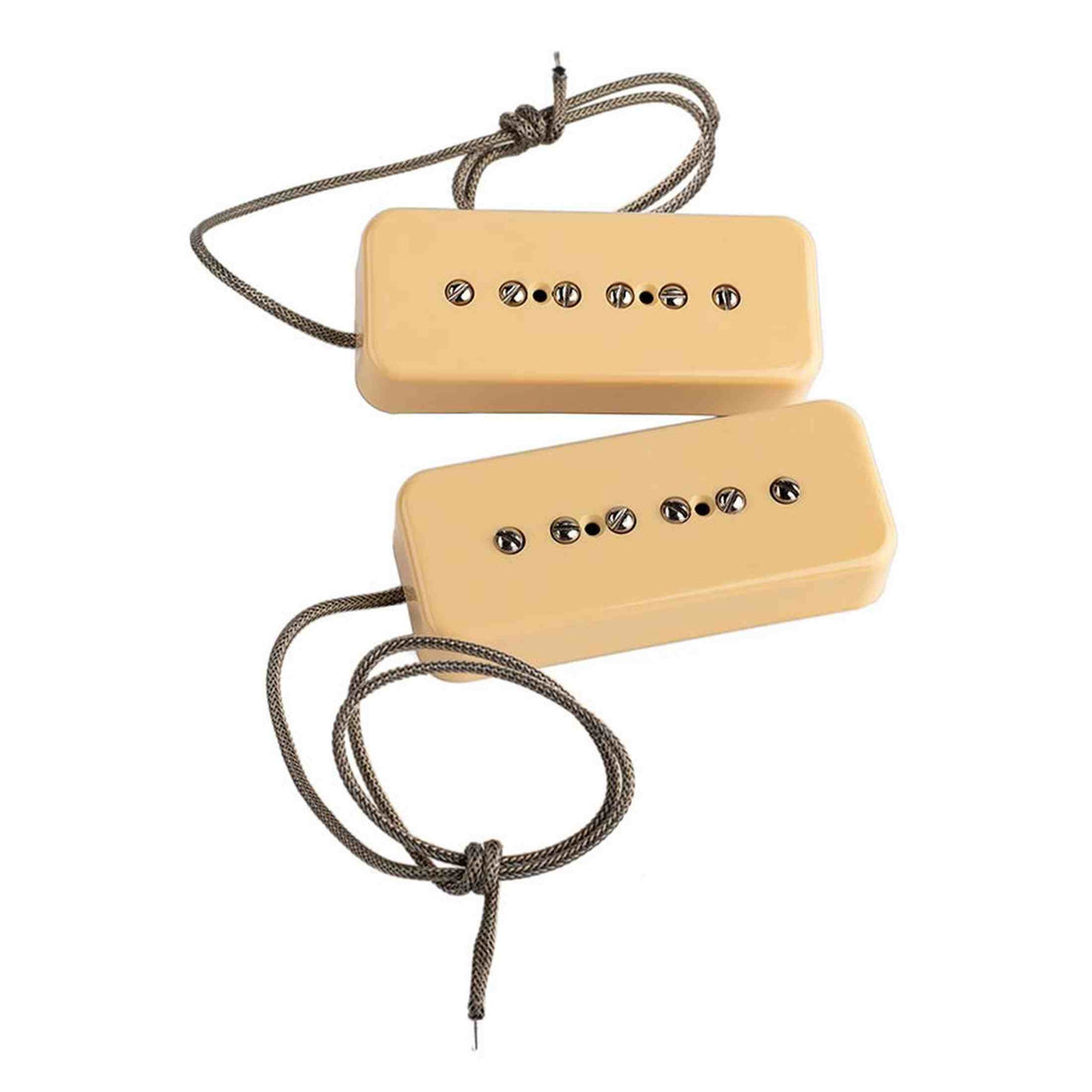 Lollar 10301-111513 Set Van Twee "P-90 Soapbar" Single Coil Pickups - hals en brug, creme