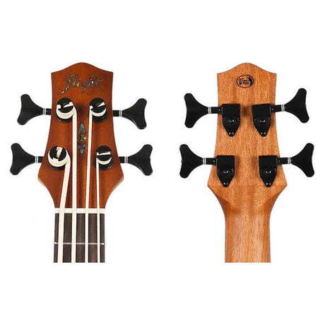 Flight DUBS Bass Ukulele met Mahogany Body, Walnut Toets en Actieve Pickup