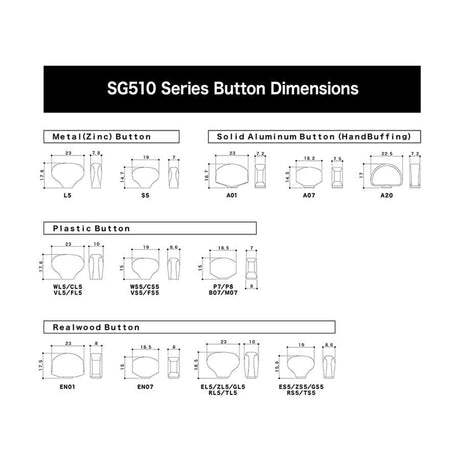 Gotoh GTH14598 SGS510 stemmechanieken met HAP and S5 knoppen, 6R, zwart