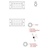 Sire Q3/AWH Larry Carlton elektrische gitaar – Q-Style, mahonie body, Antique White, HH-configuratie, coil-split, 22 frets