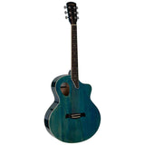 Nashville GOF-110-TBU Offset Soundhole Akoestische Gitaar Transparent Blauw