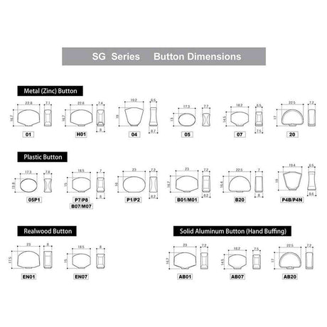 Gotoh GTH13839 SG381 stemmechanieken met 07 knoppen, 1L5R, cosmo zwart