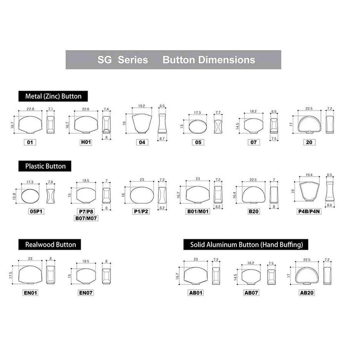Gotoh GTH13930 SG381 stemmechanieken met HAPM and 07 knoppen, 6R, cosmo zwart