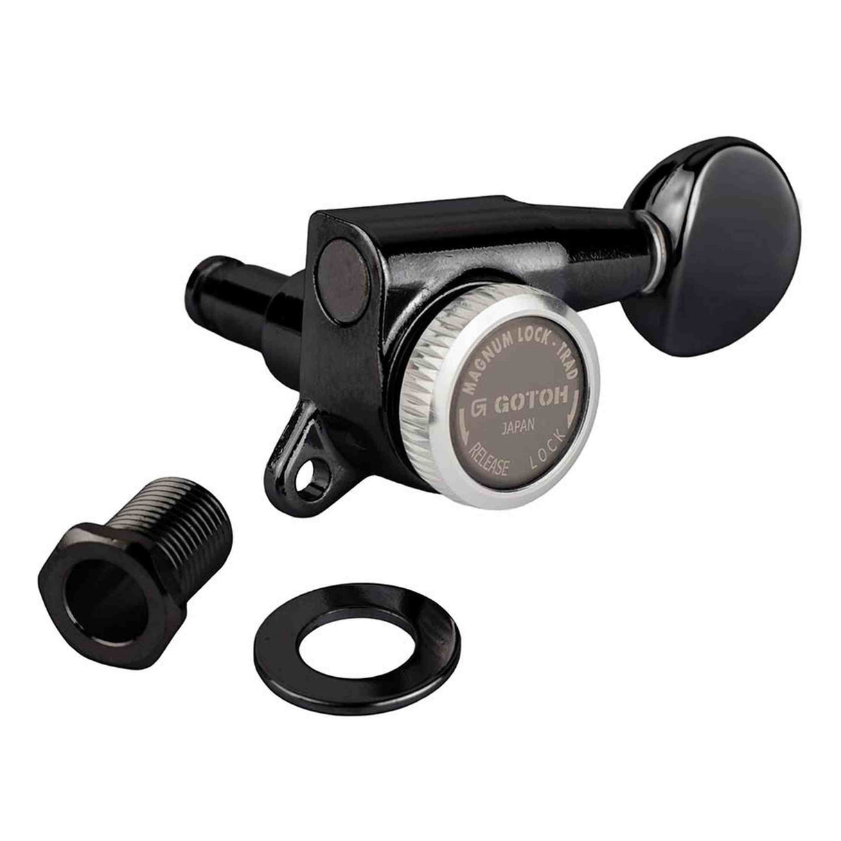 Gotoh GTH14064 SG381 stemmechanieken (posts 6xXL) met Magnum Lock Trad and 05 knoppen, 6L, zwart