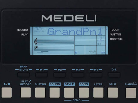Medeli MK110 Keyboard Set met Standaard, Bank en Hoofdtelefoon 61 Toetsen Aanslaggevoelig