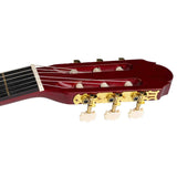 A. Martinez MTC-080/R 4/4 klassieke gitaar dark red transparent met truss rod