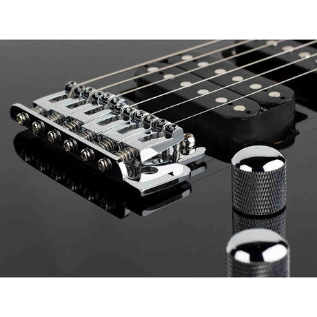 Litejam RGB24/BK elektrische gitaar – 24 frets, 144 RGB LED’s, HSH-configuratie, met gigbag, zwart