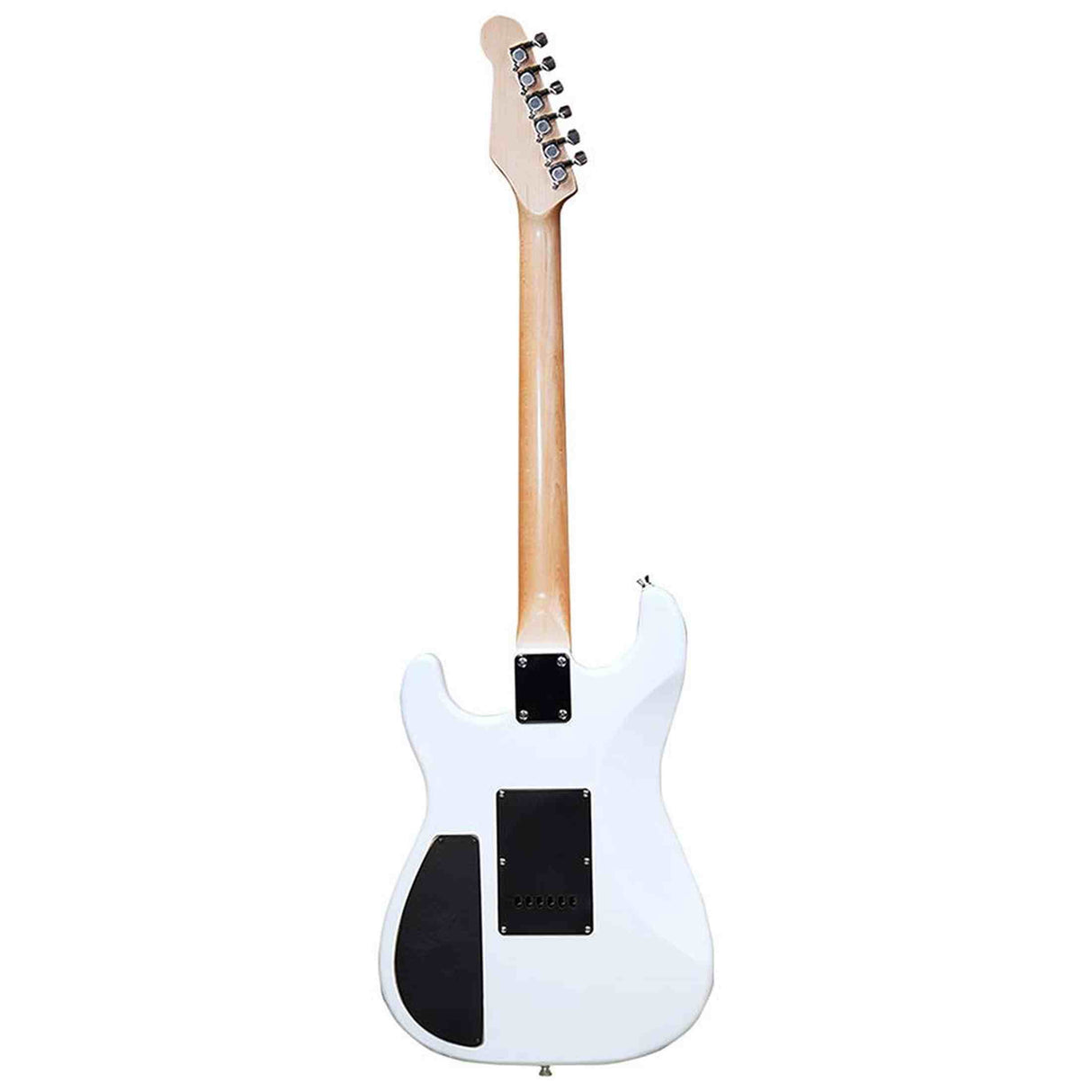 Litejam RGB24/WH elektrische gitaar – 24 frets, 144 RGB LED’s, HSH-configuratie, met gigbag, wit