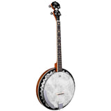 SX BJ564 4-Snarige Tenor Banjo 11 Inch Aluminium Rim met Remo Fiberskyn Vel en Gigbag
