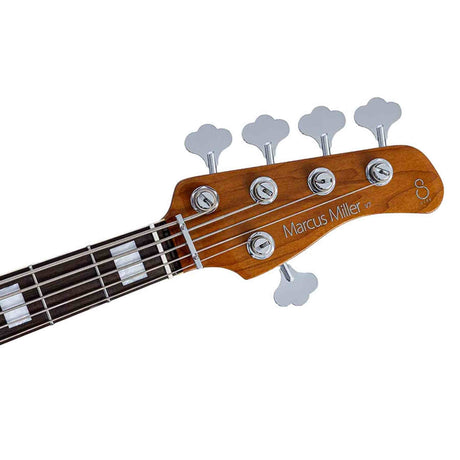 Sire V7N A5/CAR Marcus Miller 5-snarige Actieve Basgitaar Candy Apple Red met Elzen Body en Heritage-3 Preamp