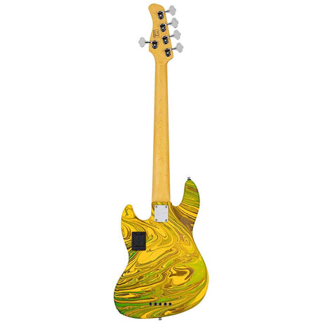 Sire V7N A5/YS Marcus Miller 5-snarige Actieve Basgitaar Matte Yellow Swirl met Elzen Body en Heritage-3 Preamp