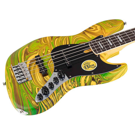 Sire V7N A5/YS Marcus Miller 5-snarige Actieve Basgitaar Matte Yellow Swirl met Elzen Body en Heritage-3 Preamp