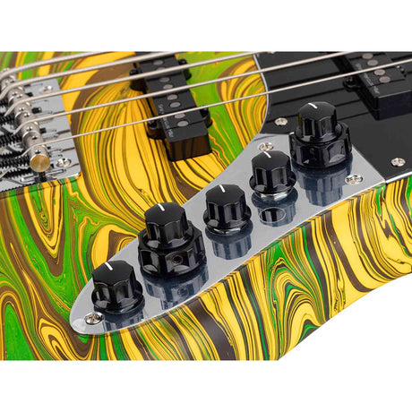 Sire V7N A5/YS Marcus Miller 5-snarige Actieve Basgitaar Matte Yellow Swirl met Elzen Body en Heritage-3 Preamp