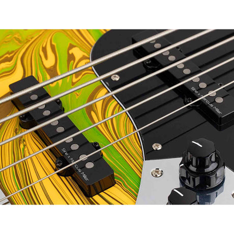 Sire V7N A5/YS Marcus Miller 5-snarige Actieve Basgitaar Matte Yellow Swirl met Elzen Body en Heritage-3 Preamp