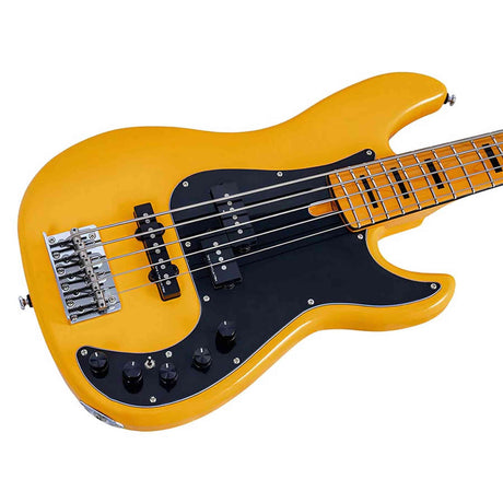 Sire P7N A5/SY Marcus Miller 5-snarige Actieve PJ Basgitaar Sunshine Yellow met Elzen Body en Heritage-3 Preamp