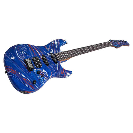 Sire S7 HSS/BLSW Larry Carlton S-Style Elektrische Gitaar Blue Swirl met Roasted Maple Hals en Locking Tuners