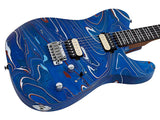 Sire T7 HH/BLSW Larry Carlton T-Style Elektrische Gitaar Blue Swirl met Roasted Maple Hals en Locking Tuners