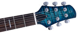 Sire Q7H/TBL Larry Carlton Hollow Elektrische Gitaar Transparent Blue met Chambered Mahonie Body en Locking Tuners