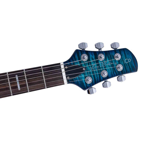 Sire Q7H/TBL Larry Carlton Hollow Elektrische Gitaar Transparent Blue met Chambered Mahonie Body en Locking Tuners