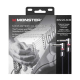 Monster Classic Gitaarkabel 20 cm Haakse Jack naar Haakse Jack