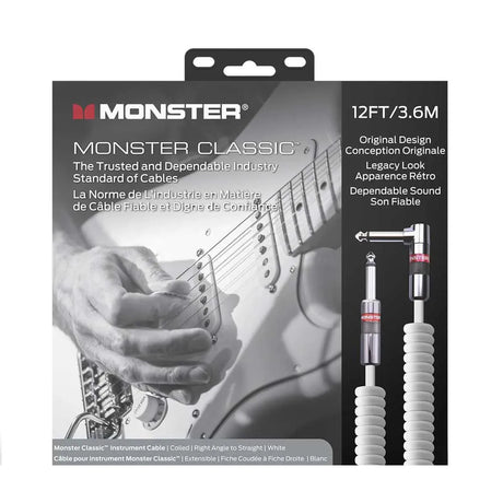 Monster Classic Gitaarkabel 3,6 Meter Spiraalkabel Rechte Jack naar Rechte Jack