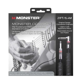 Monster Classic Gitaarkabel 6,4 Meter Spiraalkabel Rechte Jack naar Rechte Jack