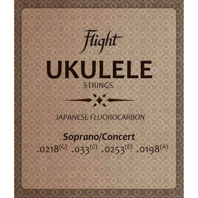Flight FUSSC-100 Sopraan/Concert Ukulele Snarenset – Fluorocarbon