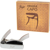 Flight FC-SV Aluminium Ukulele Capo Zilver met Veermechanisme