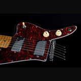 JET JJ-350 BK Offset Elektrische Gitaar HH Hardtail Roasted Maple Zwart