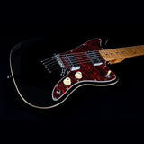 JET JJ-350 BK Offset Elektrische Gitaar HH Hardtail Roasted Maple Zwart