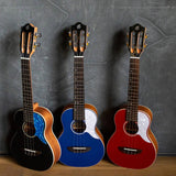 Flight Iris Concert RD Ukulele met Solid Spruce Top, Mahogany Body en Rode Afwerking