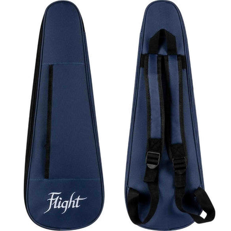 Flight Iris Tinta Tenor TDB Ukulele met All Solid Mahogany Body, Rosewood Toets en Fluorocarbon Snaren, Transparent Blue