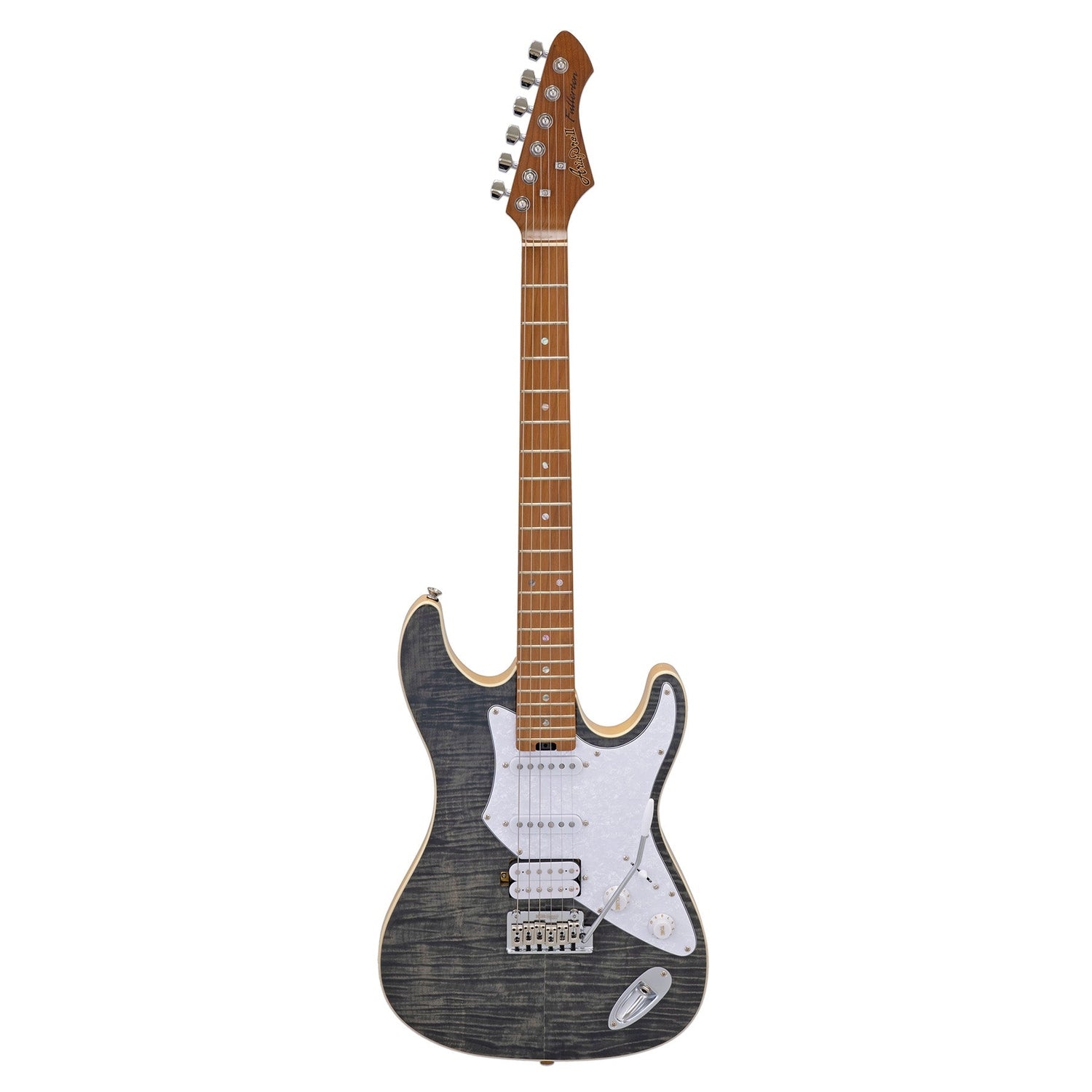 Aria 714-MK2 Hot Rod Collection Fullerton BKDM Diamant Zwarte elektrische gitaar