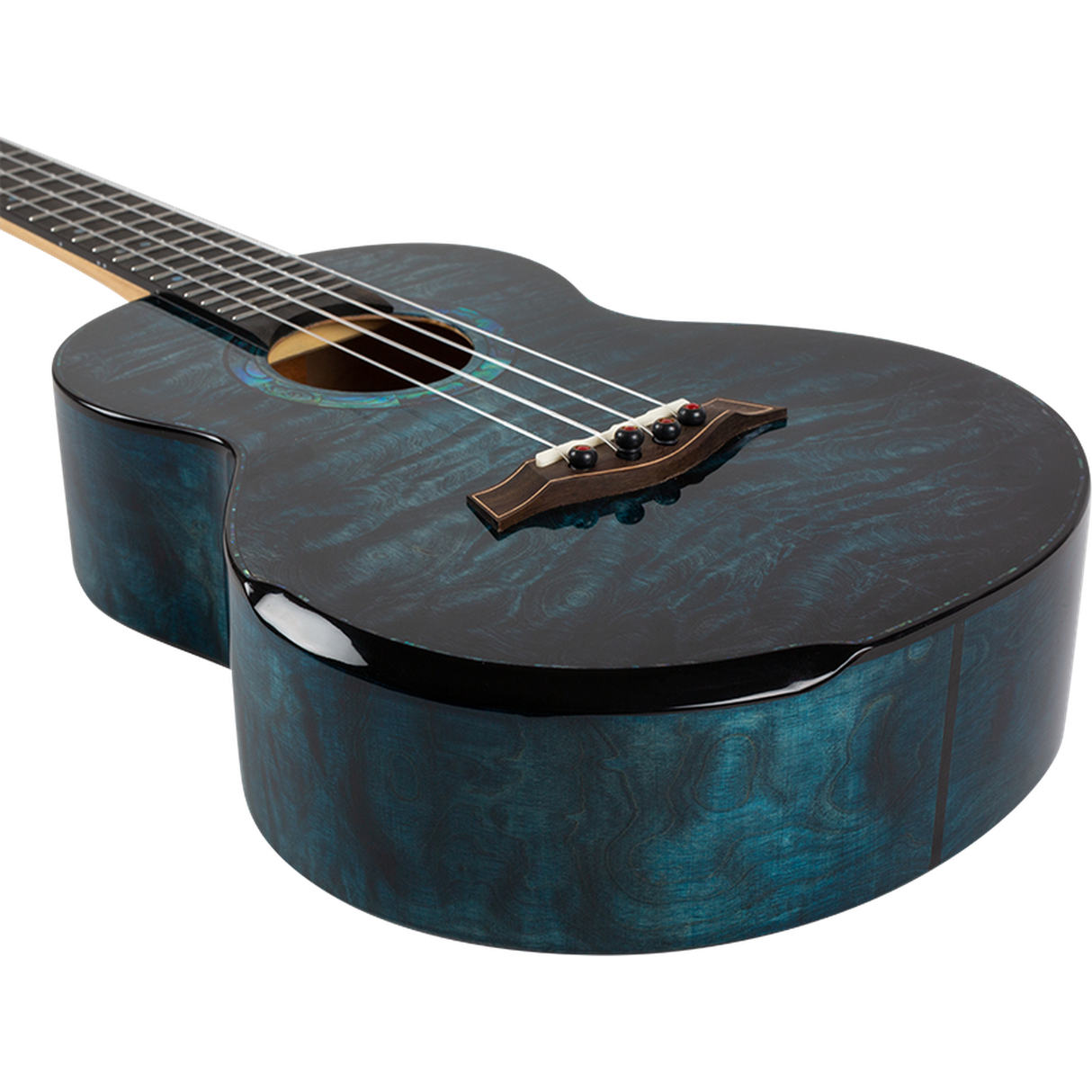 Flight A10QM A10 Volmassief Tenor Ukulele - Gequilte Esdoorn Blauw