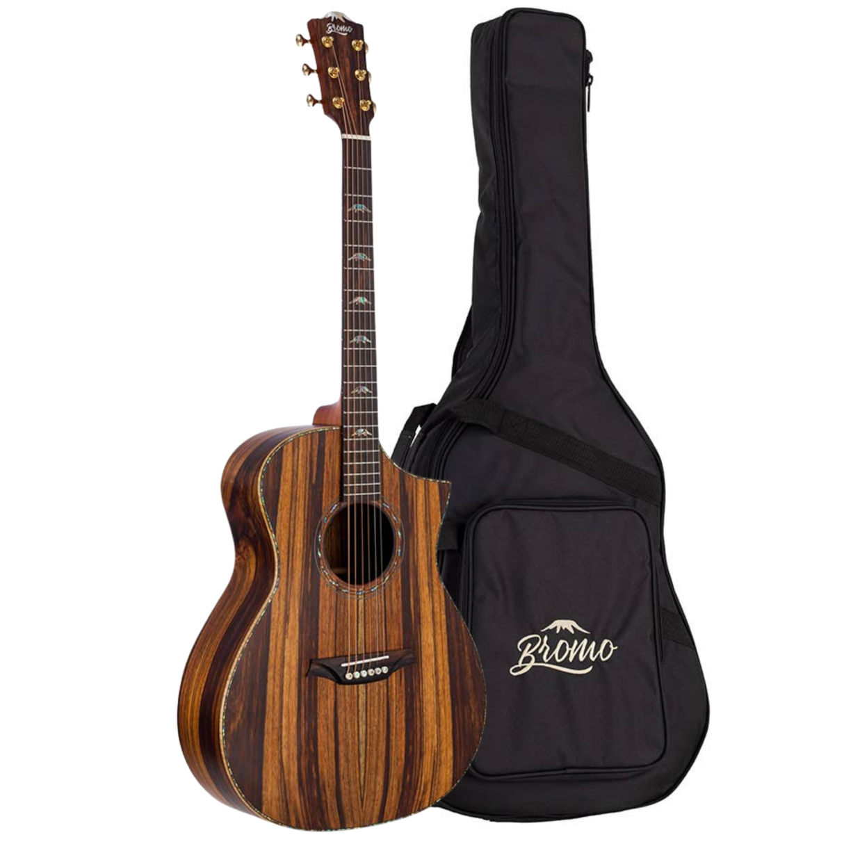 Bromo BAR4GCE Rocky Mountain Alice BPW436-M fosforbrons All Solid Akoestische Gitaar Satijn met Tas