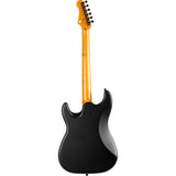 JET JS-400 MBK R S-style Elektrische Gitaar HH Tremolo Rosewood Toets Mat Zwart