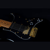 Jet Guitars JS-400 BKG elektrische gitaar - Zwart Gouden Hardware