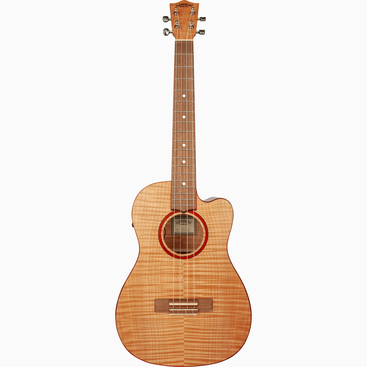LANIKAI LKUFM-CEB Baritonukelele, Flame Maple-serie, cutaway, voorversterker, ta