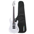 Litejam RGB24/WH elektrische gitaar – 24 frets, 144 RGB LED’s, HSH-configuratie, met gigbag, wit