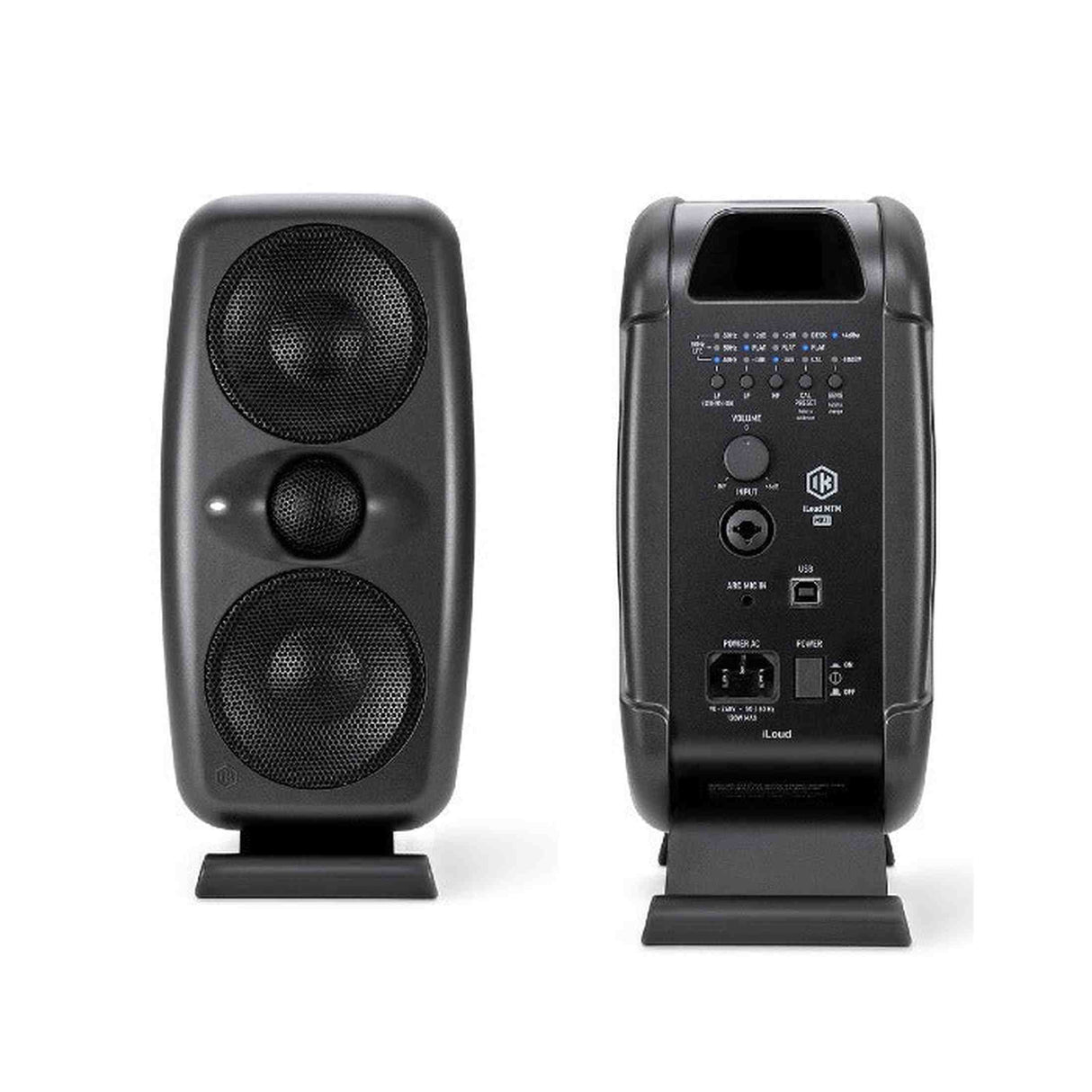 IK Multimedia iLoud Micro Monitor Pro Zwart Stereo Set Actieve 3 Inch Studio Monitors Inclusief ARC Microfoon