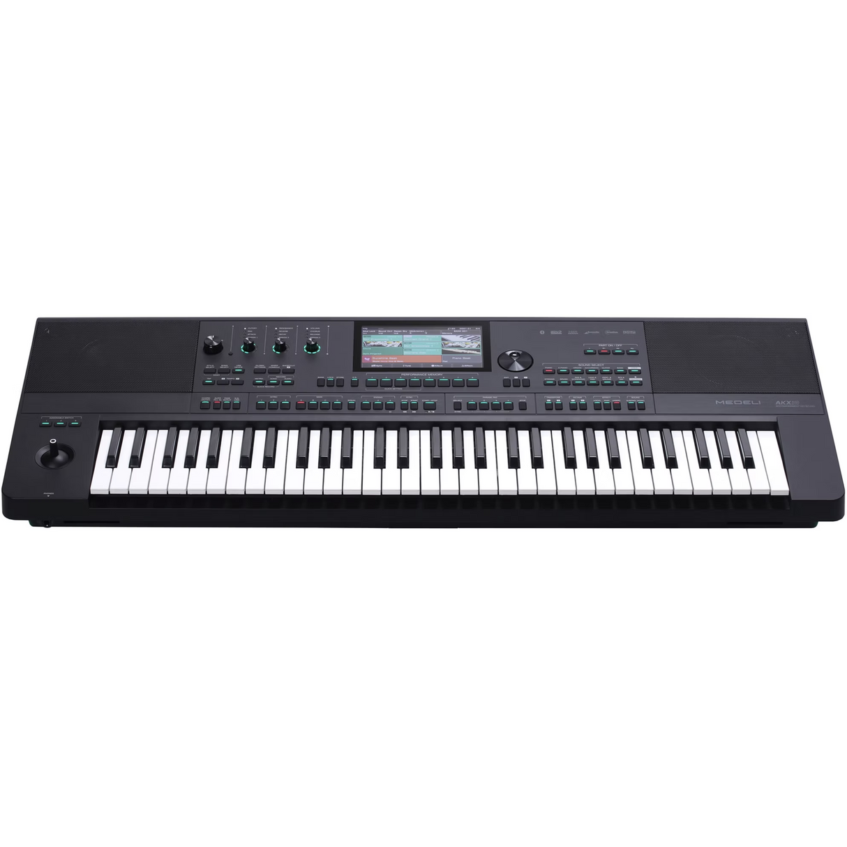 Medeli AKX10S Set – Workstation keyboard met 61 toetsen, 7” touchscreen, 4-way speakers, pedaal, standaard en kruk